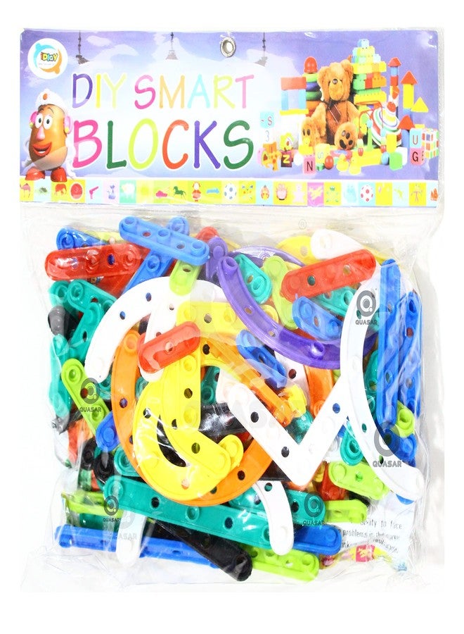 Quasar DIY Smart Assembly UC Building Block Game Colorful Educational Interlocking Creative Non Toxic for 3-8 Years Old Kids Boys Girls 90+ - Multicolor - Image 2